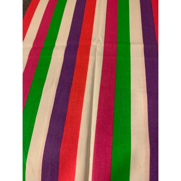 Vibrant Striped Cotton Fabric 1/2 Yard 42" Wide For Crafts Sewing - Picture 2 of 5